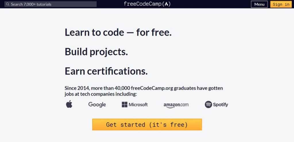 ללמוד תכנות דרך Freecodecamp